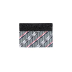 Leather Card Holder with Tricolor Detail