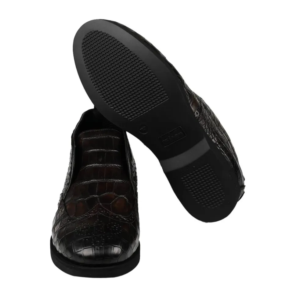 Leather Crocodile Boots
