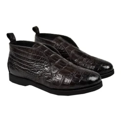 Leather Crocodile Boots