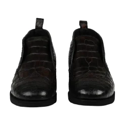 Leather Crocodile Boots