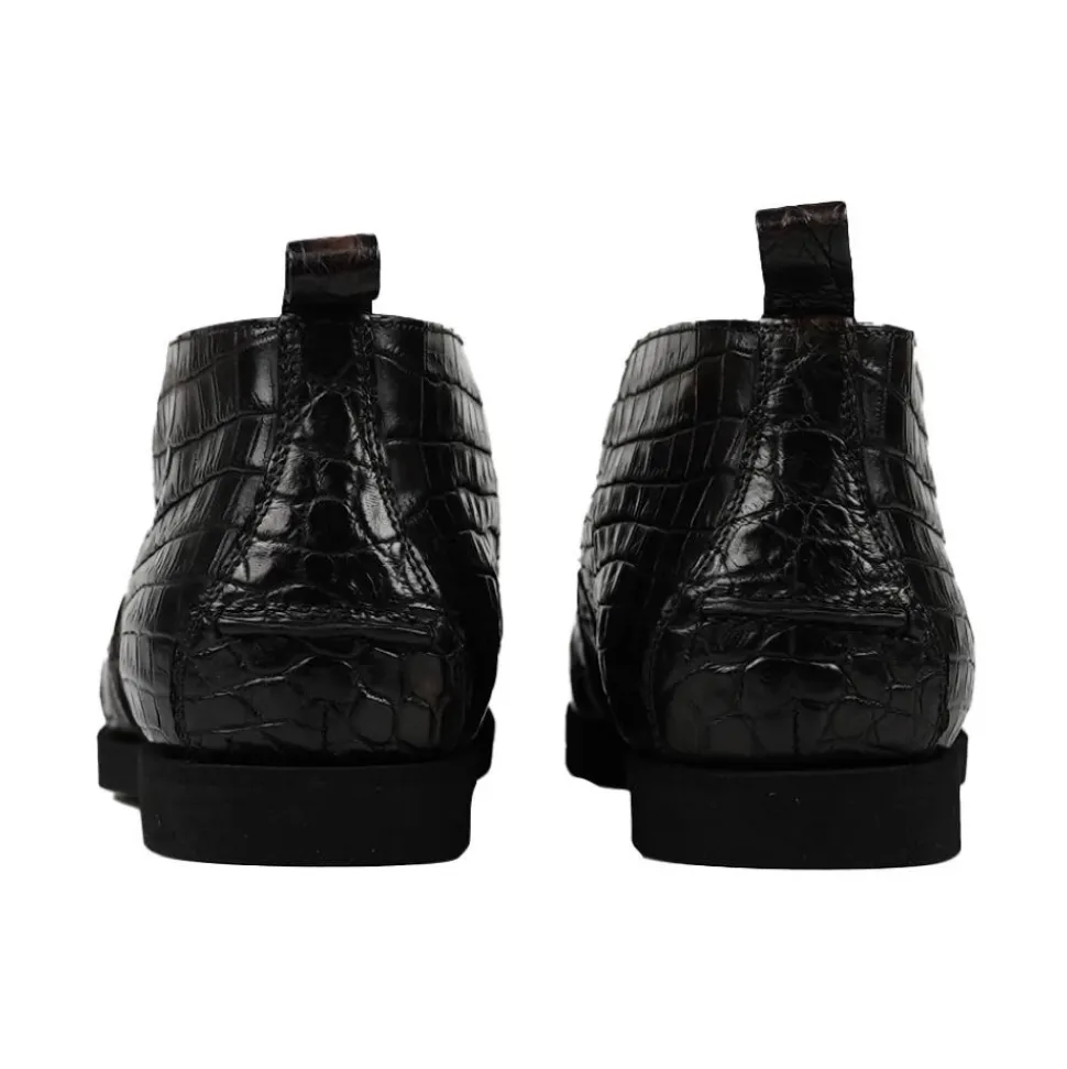 Leather Crocodile Boots
