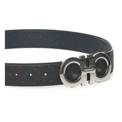 Leather Gancini Belt