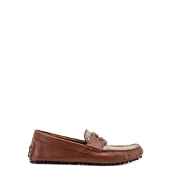 Leather Loafers with GG Logo
