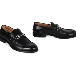 Leather Loafer with Clasp
