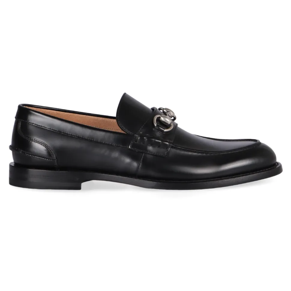 Leather Loafer with Clasp