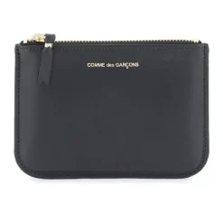 Leather Mini Pouch with Logo Print
