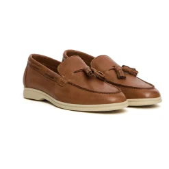 Leather Moccasin with Removable Leather Insole