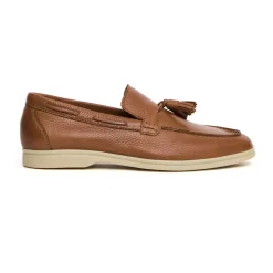 Leather Moccasin with Removable Leather Insole