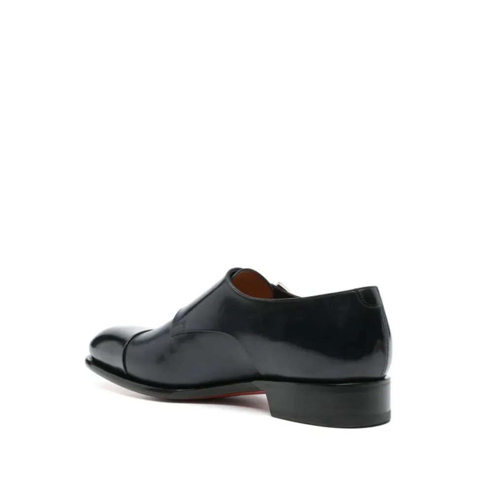 Leather Monk Strap Shoes