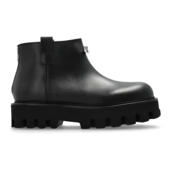 Leather platform shoes