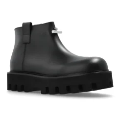 Leather platform shoes