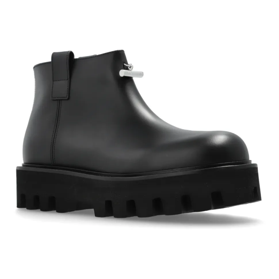 Leather platform shoes
