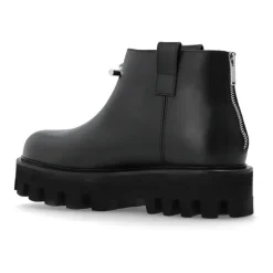 Leather platform shoes