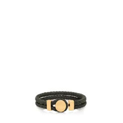 Leather Press Stud Bracelet