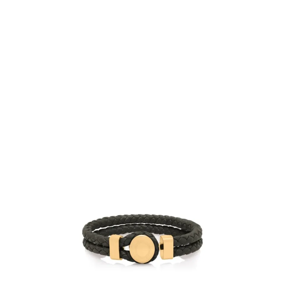 Leather Press Stud Bracelet