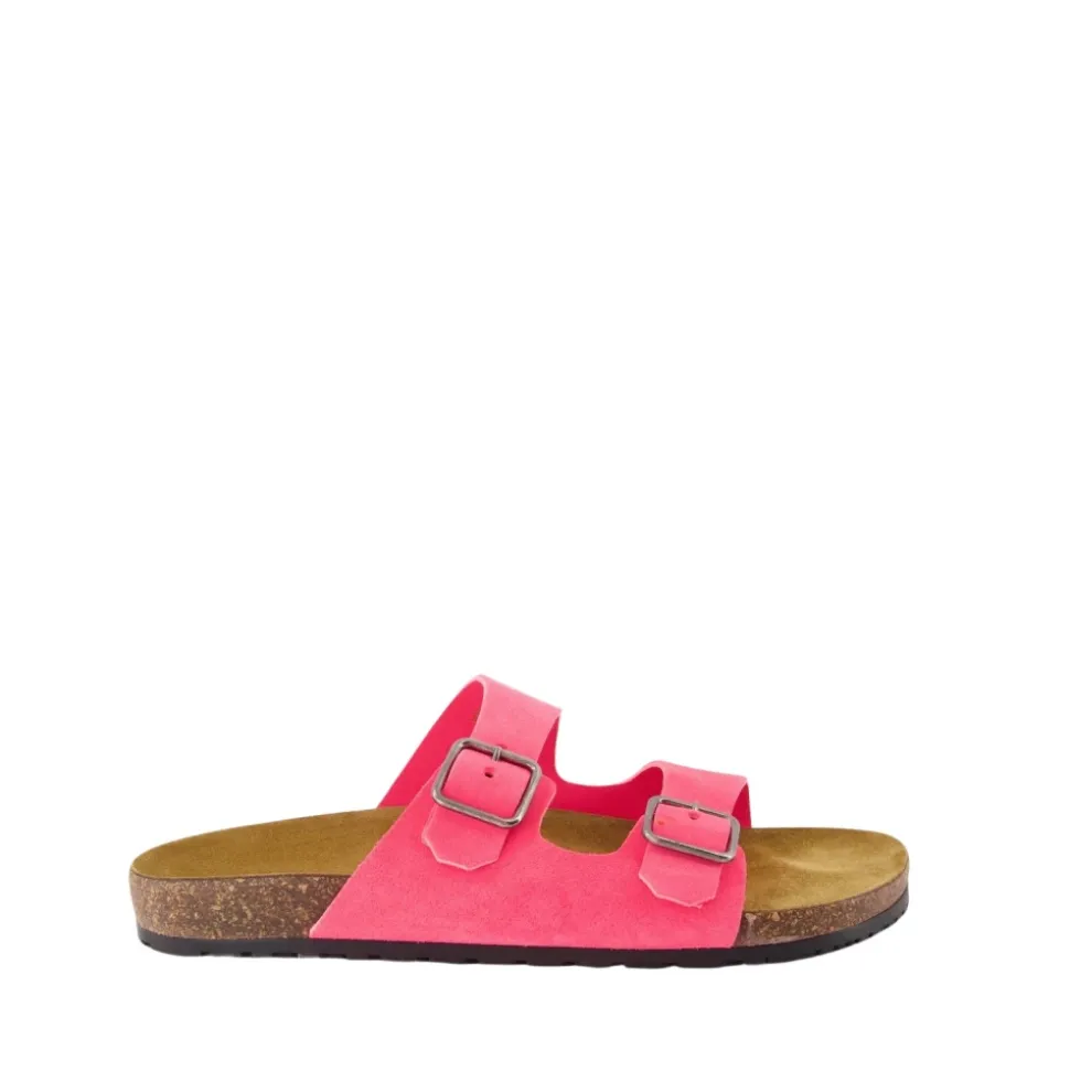 Leather Sandals with Buckle Closure