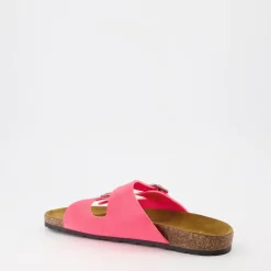 Leather Sandals with Buckle Closure