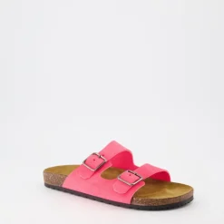 Leather Sandals with Buckle Closure
