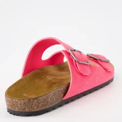 Leather Sandals with Buckle Closure