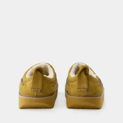 Leather Slip-On Slides - Camel
