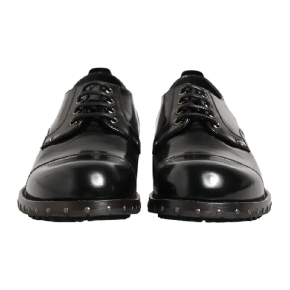 Leather Studded Formal Derby Shoes