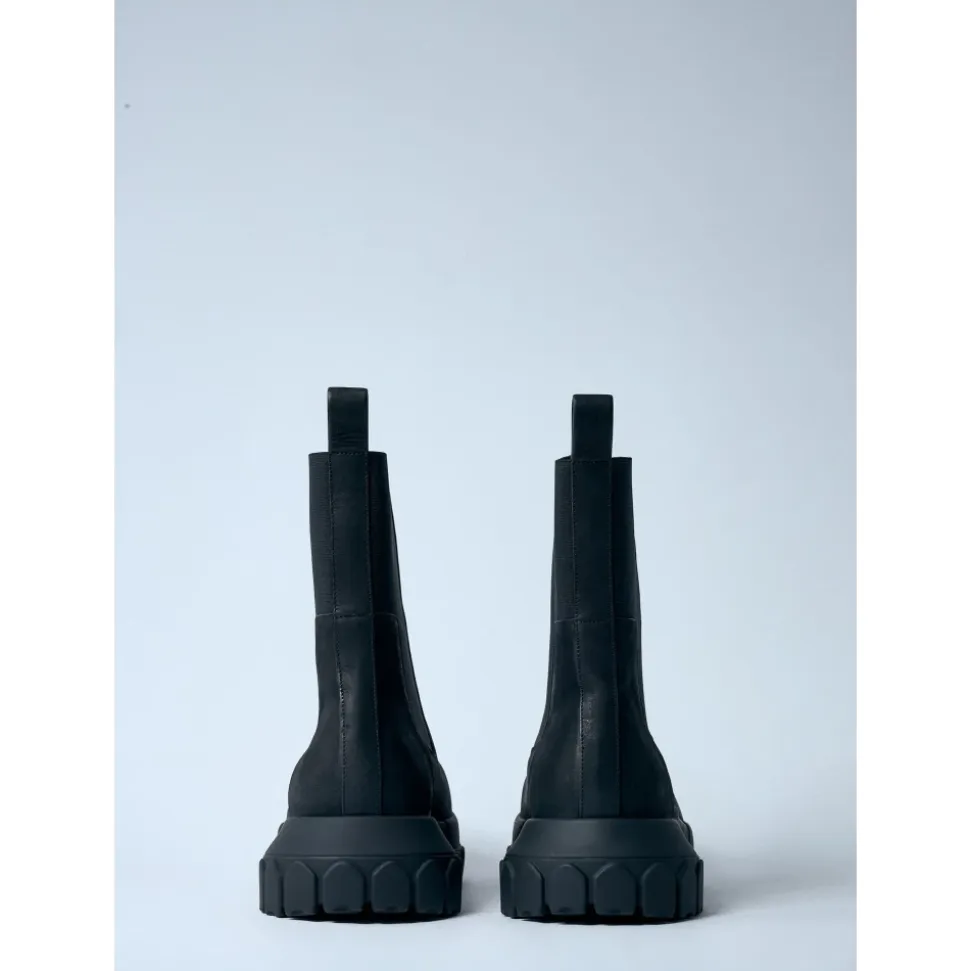 Leather Tractor Boots with Track Outsole