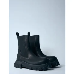 Leather Tractor Boots with Track Outsole