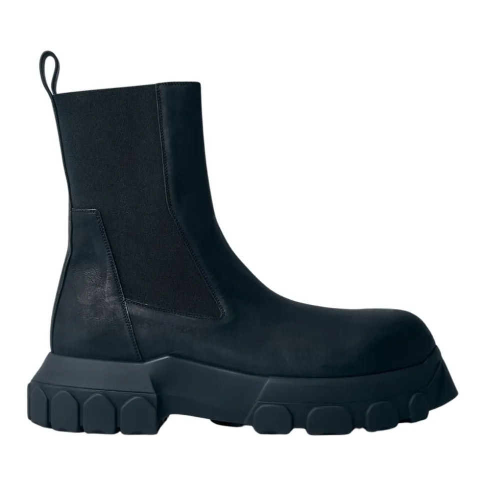 Leather Tractor Boots with Track Outsole