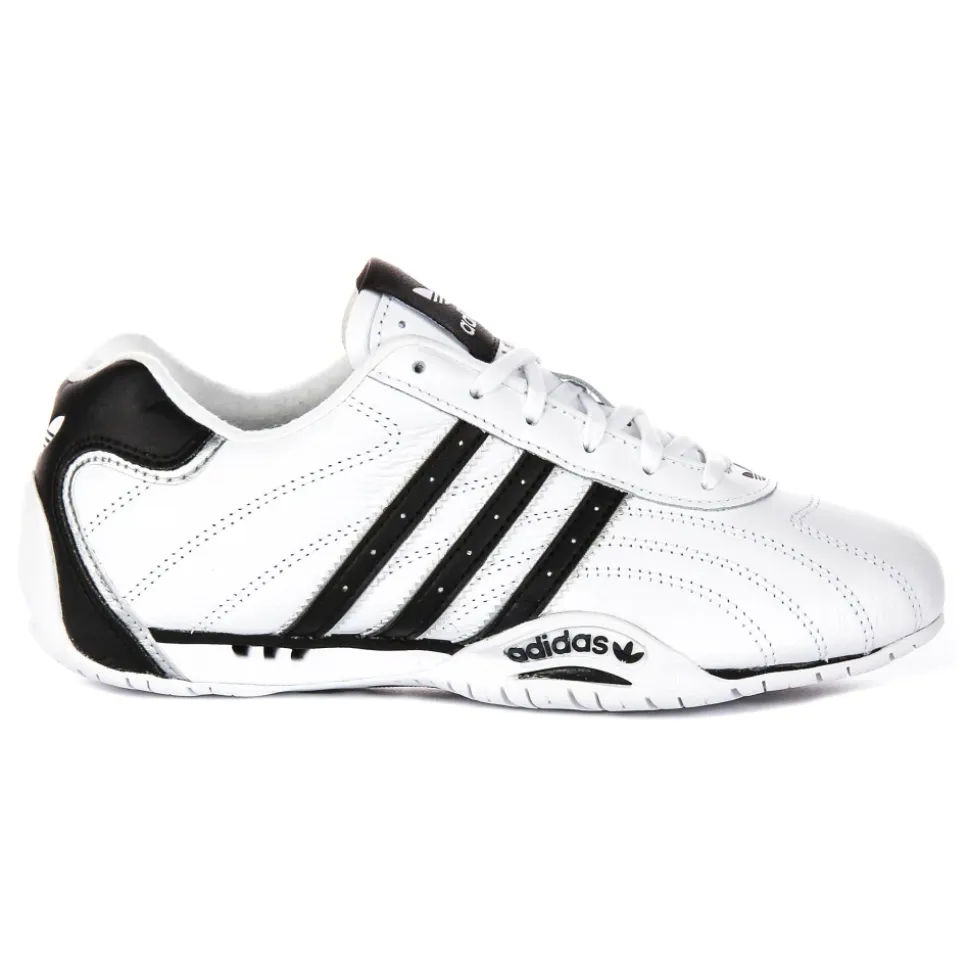 Leather Trainers in White Black