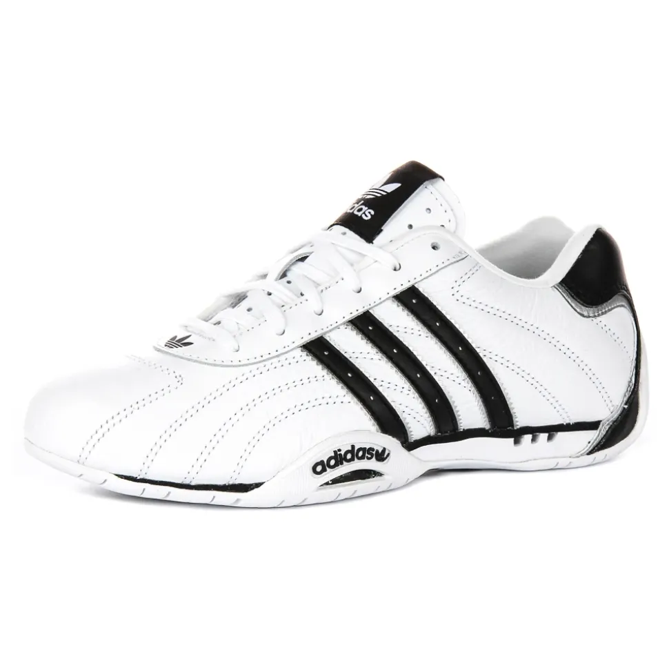 Leather Trainers in White Black