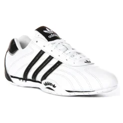 Leather Trainers in White Black