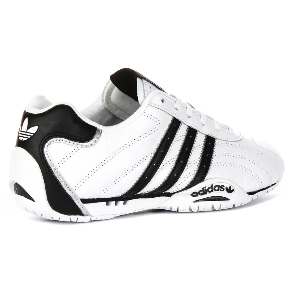 Leather Trainers in White Black
