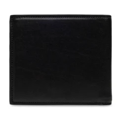 Leather Wallet with Logo-Shaped Appliqué