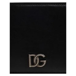 Leather Wallet with Logo-Shaped Appliqué