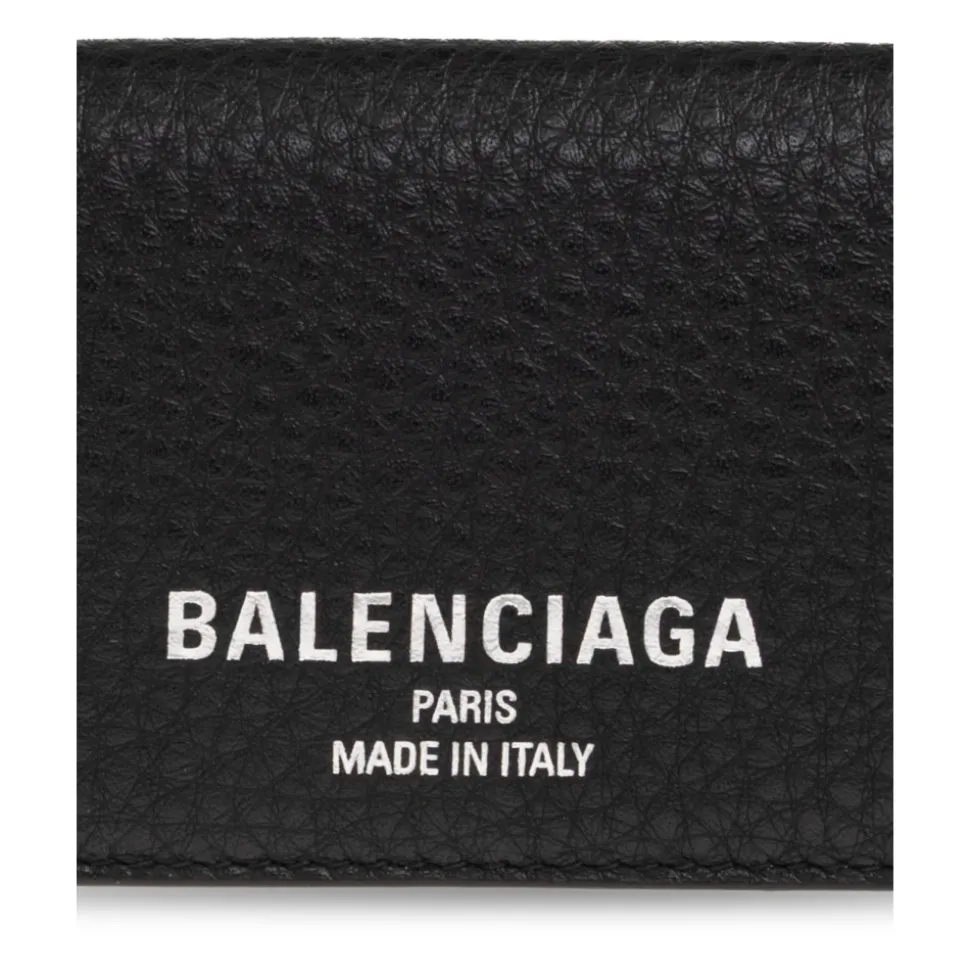 Leather Wallet with Printed Logo
