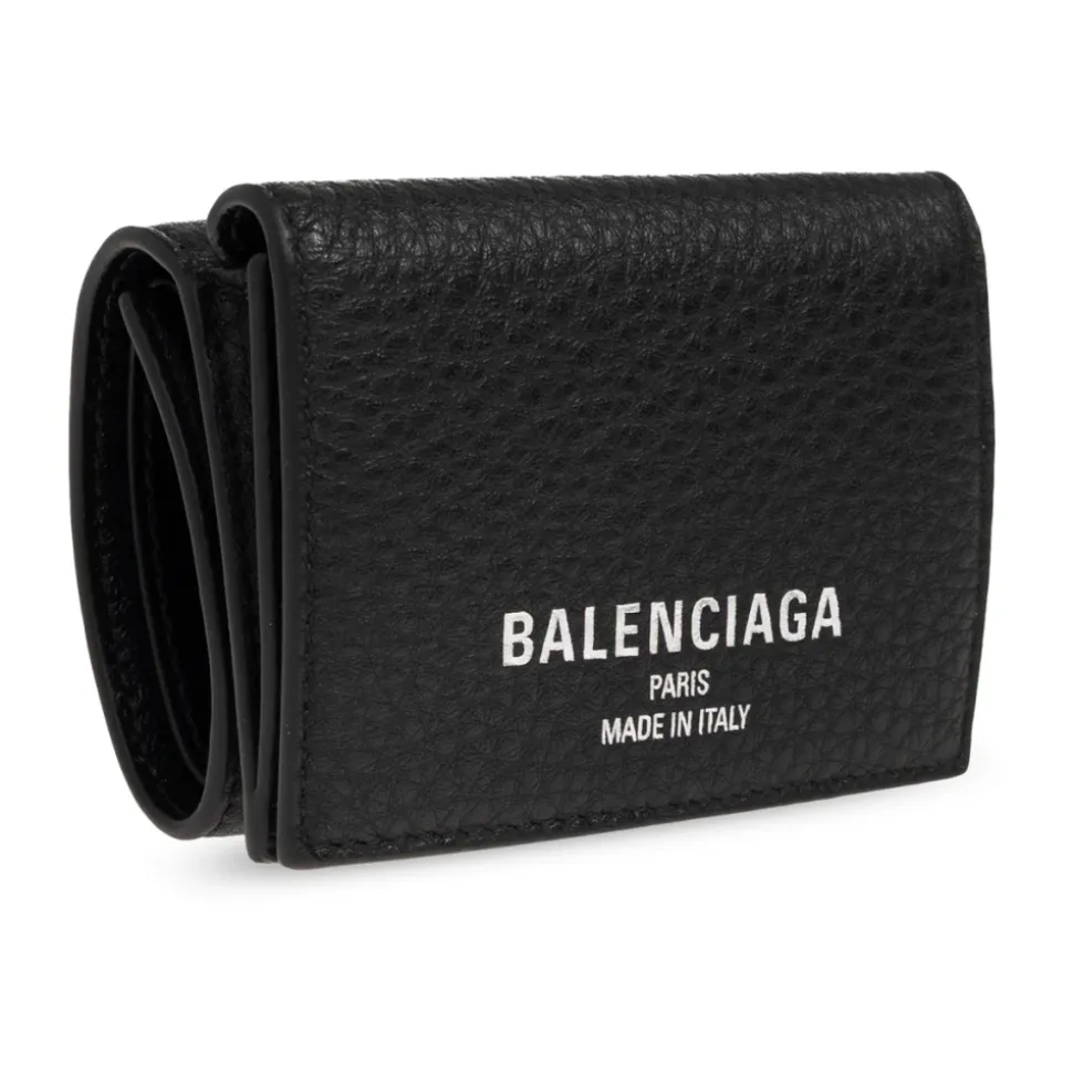 Leather Wallet with Printed Logo