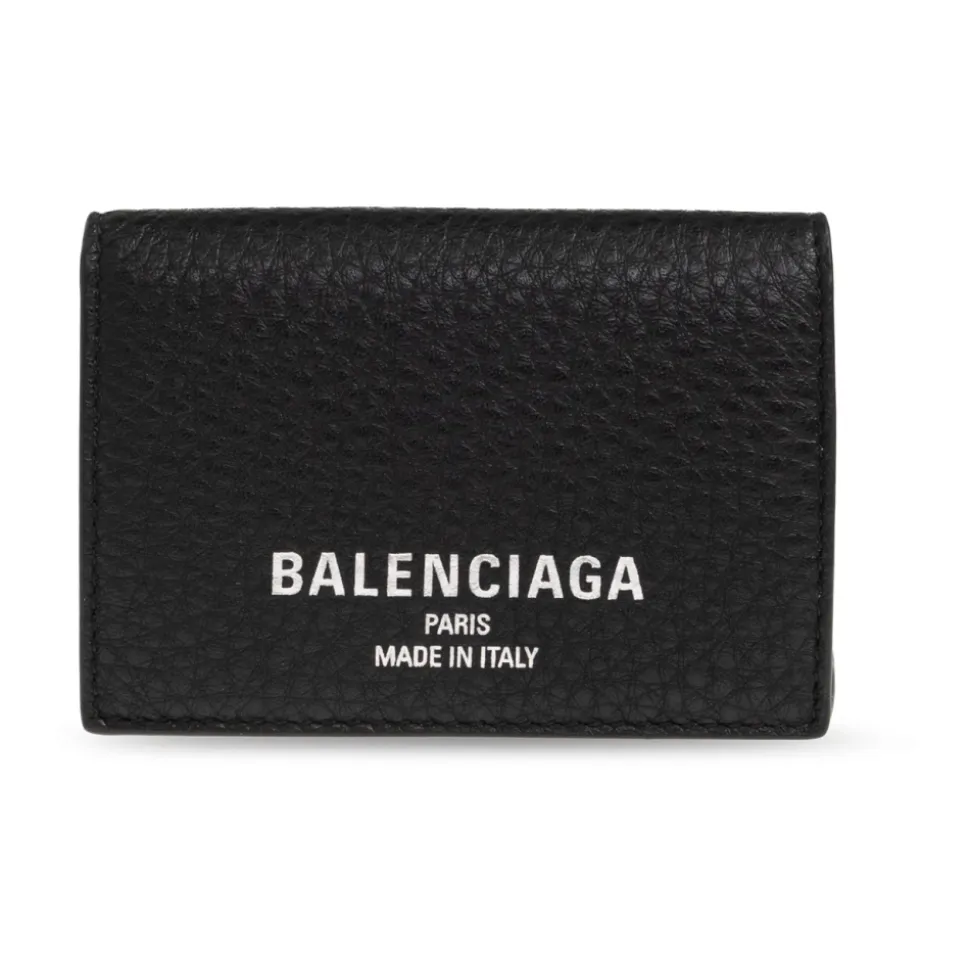 Leather Wallet with Printed Logo