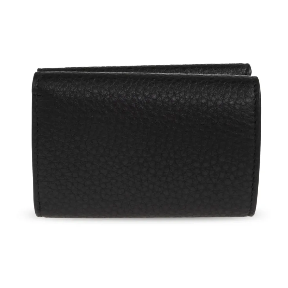 Leather Wallet with Printed Logo