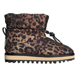 Leopard Ankle Boots Padded Shoes
