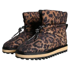 Leopard Ankle Boots Padded Shoes