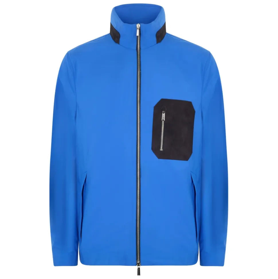 Light blue jacket, modern and versatile