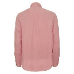 Linen Shirt Kent Collar Button-Up Chest Pocket