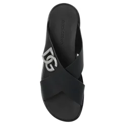Logo Calfskin Slides