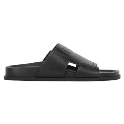Logo Detail Leather Slides