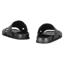 Logo Detail Leather Slides