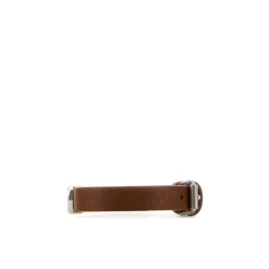 Logo Leather Bracelet Silver-tone Buckle