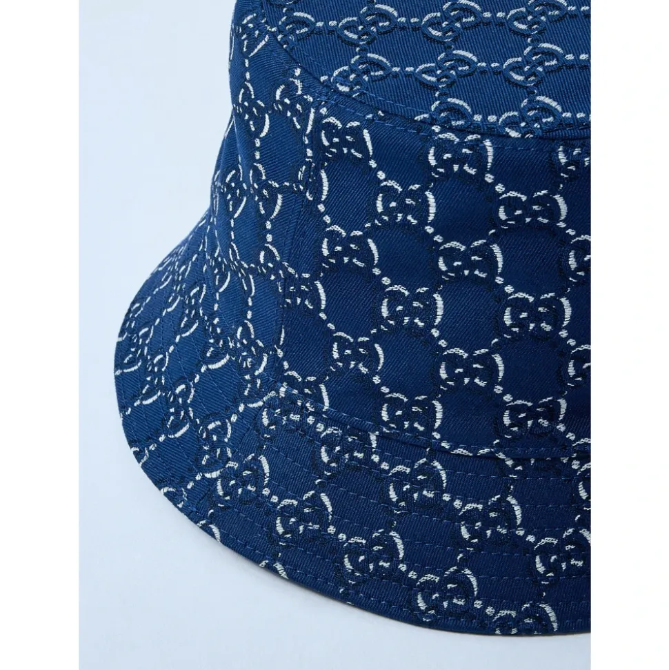 Logo Motif Cotton Twill Bucket Hat