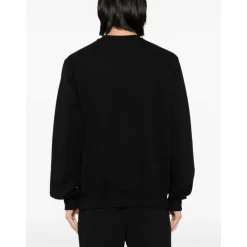 Logo Patch Sweatshirt Black Cotton