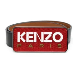 Logo Plaque Leather Belt