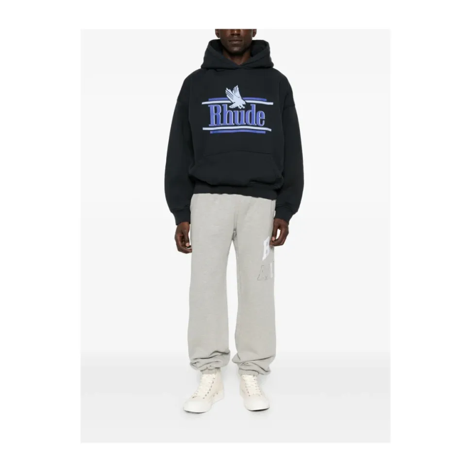 Logo-Print Pouch-Pocket Hoodie